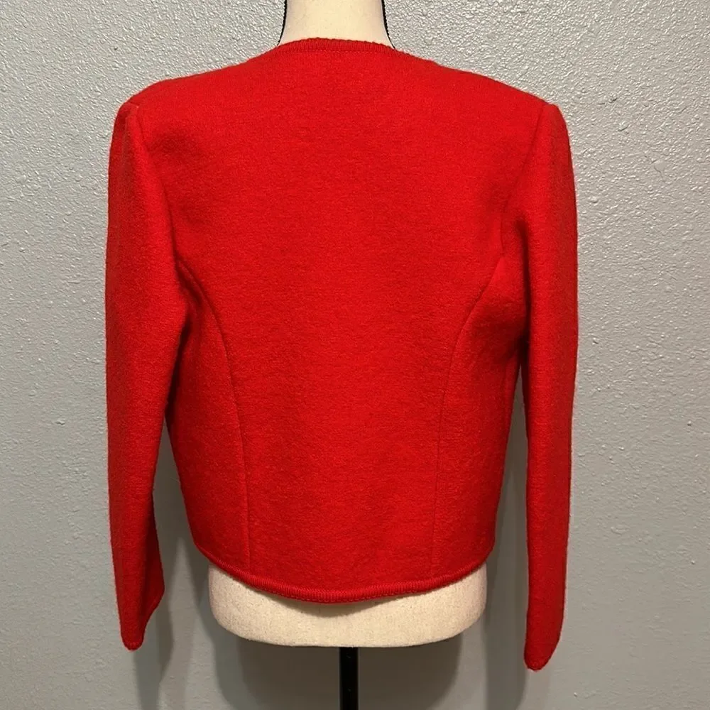 Vintage The eagle’s eye women’s wool button up red jacket size 10